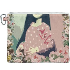 Rose Floral Doll Canvas Cosmetic Bag (xxxl) by snowwhitegirl