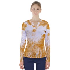 Bear V-neck Long Sleeve Top by snowwhitegirl