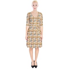 Victorian Girl Labels Wrap Up Cocktail Dress by snowwhitegirl