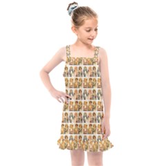 Victorian Girl Labels Kids  Overall Dress by snowwhitegirl