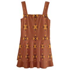 Bold  Geometric Yellow Circles Sm Kids  Layered Skirt Swimsuit by BrightVibesDesign