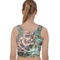 Abstract of Mushroom Velvet Racer Back Crop Top View2