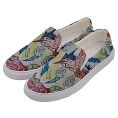 Watercolor Postcard2 Men s Canvas Slip Ons by chellerayartisans