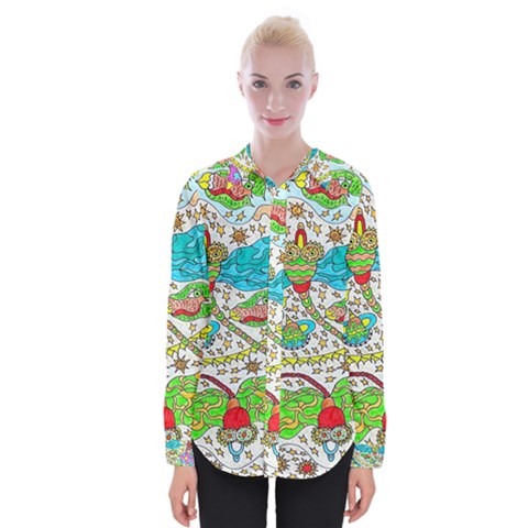 Cosmic Dragonflies Womens Long Sleeve Shirt by chellerayartisans