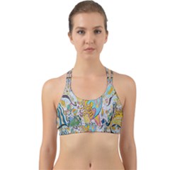Supersonic Volcanic Moonship Back Web Sports Bra by chellerayartisans
