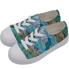 Mystic Mermaid Kids  Low Top Canvas Sneakers by chellerayartisans