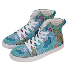 Mystic Mermaid Women s Hi-top Skate Sneakers by chellerayartisans