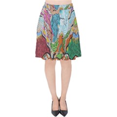 Supersonic Volcano Wizard Velvet High Waist Skirt by chellerayartisans