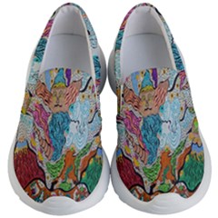 Supersonic Volcano Wizard Kid s Lightweight Slip Ons by chellerayartisans