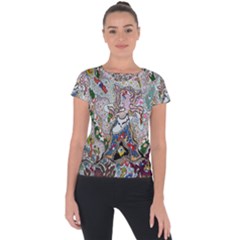 Transparent Volcano Fish Short Sleeve Sports Top  by chellerayartisans