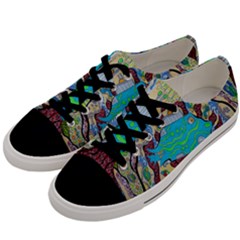 Cosmic Blue Submarine Men s Low Top Canvas Sneakers by chellerayartisans