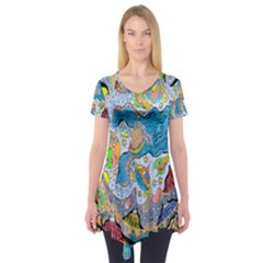 Angel Mermaids Short Sleeve Tunic  by chellerayartisans