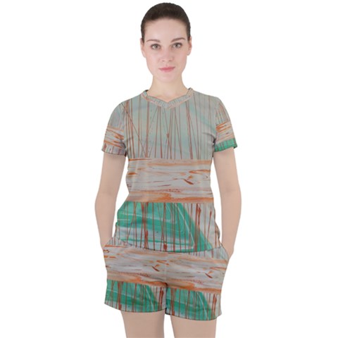Wheat Field Women s Tee And Shorts Set by WILLBIRDWELL