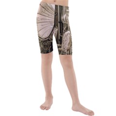 Flea Market Redord Player Kids  Mid Length Swim Shorts by vintage2030