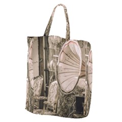 Flea Market Redord Player Giant Grocery Tote by vintage2030