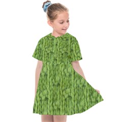 Knitted Wool Chain Green Kids  Sailor Dress by vintage2030