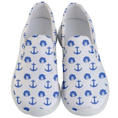 Vintage Face Anchor Blue Men s Lightweight Slip Ons by snowwhitegirl