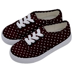 Little  Dots Maroon Kids  Classic Low Top Sneakers by snowwhitegirl