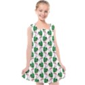Flamingo Leaf Patttern Kids  Cross Back Dress View1