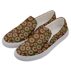 Flower Wreaths And Ornate Sweet Fauna Men s Canvas Slip Ons by pepitasart