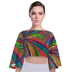 Joy Tie Back Butterfly Sleeve Chiffon Top by nicholakarma