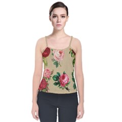 Flower 1770189 1920 Velvet Spaghetti Strap Top by vintage2030