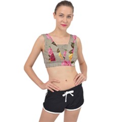 Flower 1646069 1920 V-back Sports Bra by vintage2030