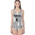 Seamless Pattern Texture Background One Piece Swimsuit View1