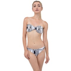 Seamless Pattern Texture Background Classic Bandeau Bikini Set by Sapixe