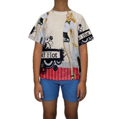 Retro 1112777 1920 Kids  Short Sleeve Swimwear by vintage2030
