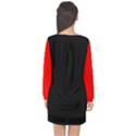 Harlequine BlackBright 1 Pattern Long Sleeve Chiffon Shift Dress  View2