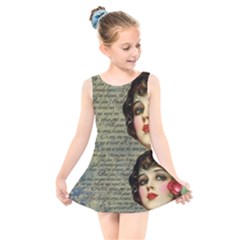 Vintage 1047247 1280 Kids  Skater Dress Swimsuit by vintage2030