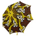 Girl With Popsicle Yellow Background Hook Handle Umbrellas (Medium) View2