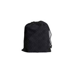 Victorian Paisley Black Drawstring Pouch (xs) by snowwhitegirl
