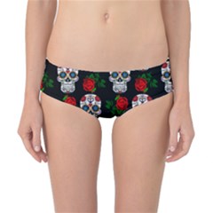 Skull Pattern Black Classic Bikini Bottoms by snowwhitegirl