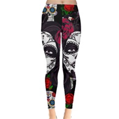 Mexican Skull Lady Leggings  by snowwhitegirl