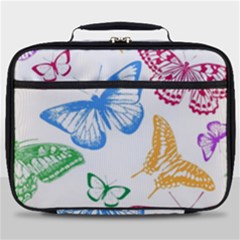 Butterfly Butterflies Vintage Full Print Lunch Bag by Simbadda