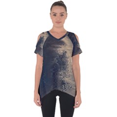Midnight Cut Out Side Drop Tee by WILLBIRDWELL