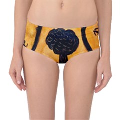 Ceramic Tree Smudge Mid-waist Bikini Bottoms by DeneWestUK