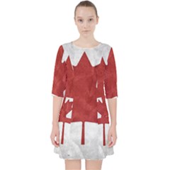 Canada Grunge Flag Pocket Dress by Valentinaart