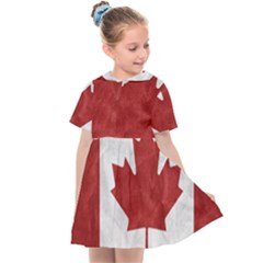Canada Grunge Flag Kids  Sailor Dress by Valentinaart