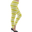 Circles Lines Yellow Modern Pattern Lightweight Velour Leggings View4