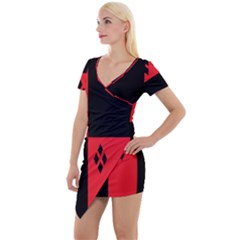 Harley Short Sleeve Asymmetric Mini Dress by raeraeshescrafty