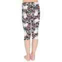 Dark Blue Adorable Unicorn & Woodland Print Kids  Capri Leggings  View2