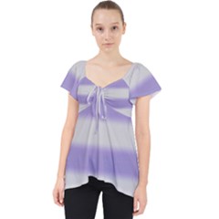 Bold Stripes Soft Purple Pattern Lace Front Dolly Top by BrightVibesDesign
