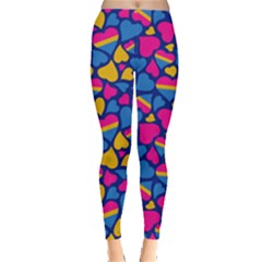 Pansexual Pride Hearts; A Cute Pan Pride Motif! Leggings  by PrideMarks