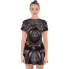 Jesus Drop Hem Mini Chiffon Dress by NSGLOBALDESIGNS2