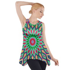 3d Abstract Art Abstract Background Side Drop Tank Tunic by Simbadda