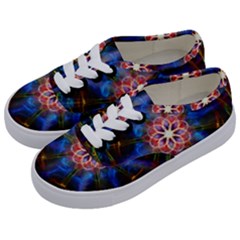 Mandala Pattern Kaleidoscope Kids  Classic Low Top Sneakers by Simbadda