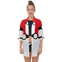 Poke Ball Open Front Chiffon Kimono by raeraeshescrafty